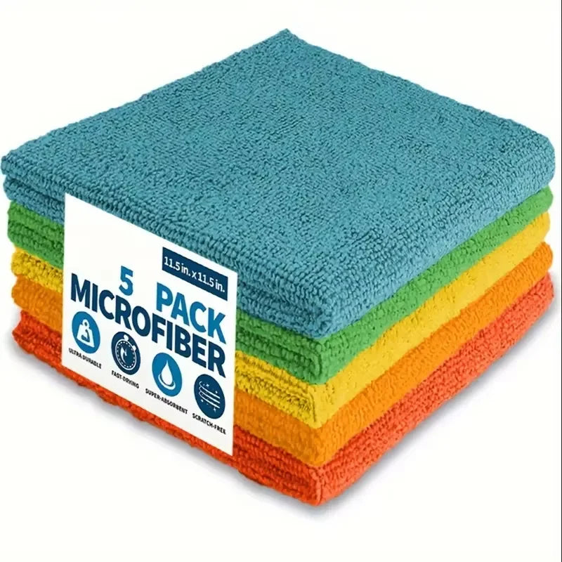 5/10/20/50pcs chiffon de nettoyage en microfibre, chiffon à vaisselle chiffon ménager cuisine salle de bain serviette de nettoyage serviette absorbante Durable