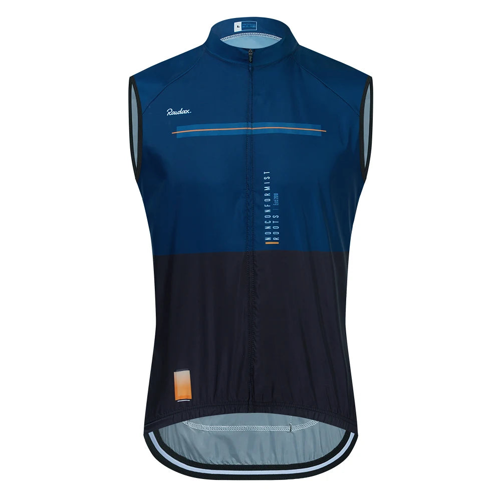 Raudax – Chaleco de ciclismo sin mangas para hombre, de malla, camiseta interior, cortavientos, ropa de ciclismo, chaleco de moto