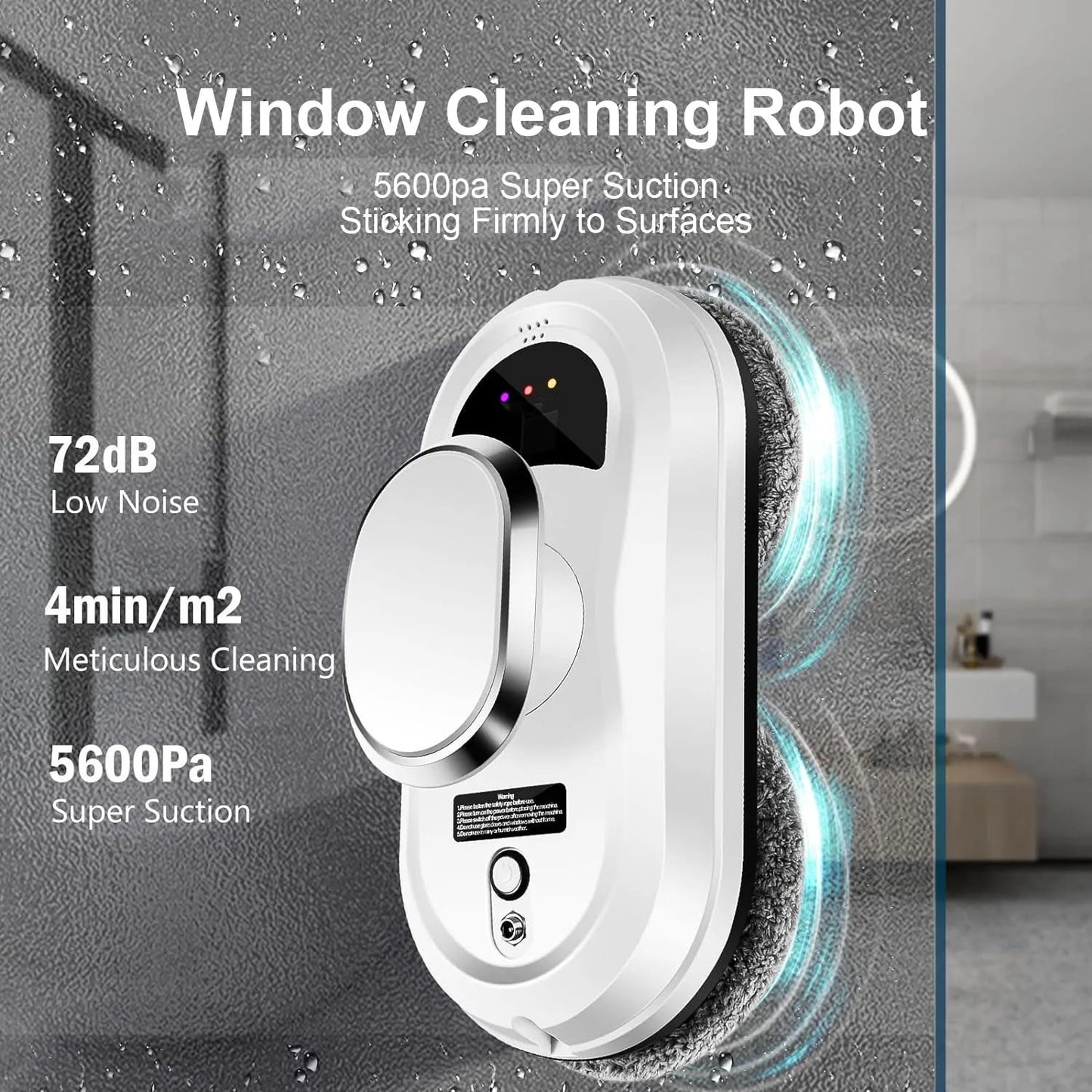Robot nettoyeur de vitres intelligent — aspirateur, électrique, télécommande, maison
