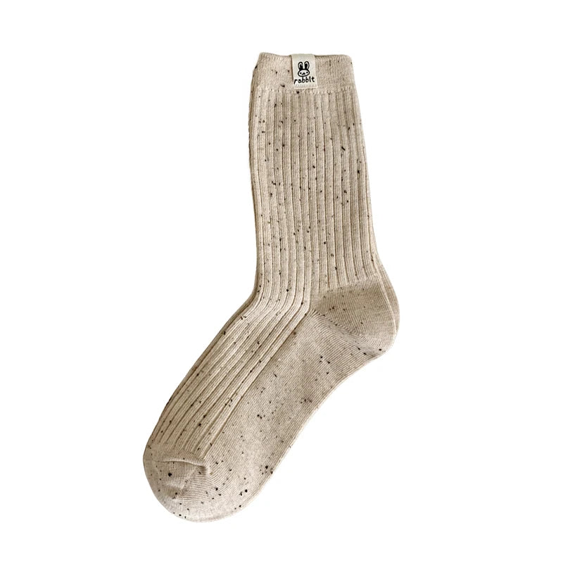 Chaussettes Carillon Respirantes Femme — Dessin Animé, Style Coréen, Décontractées, Douces