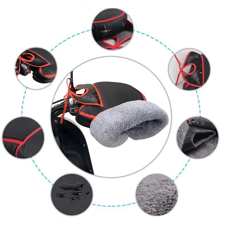 Manchons de Guidon Moto Imperméables — Gants Thermiques Hiver Scooter & Moto