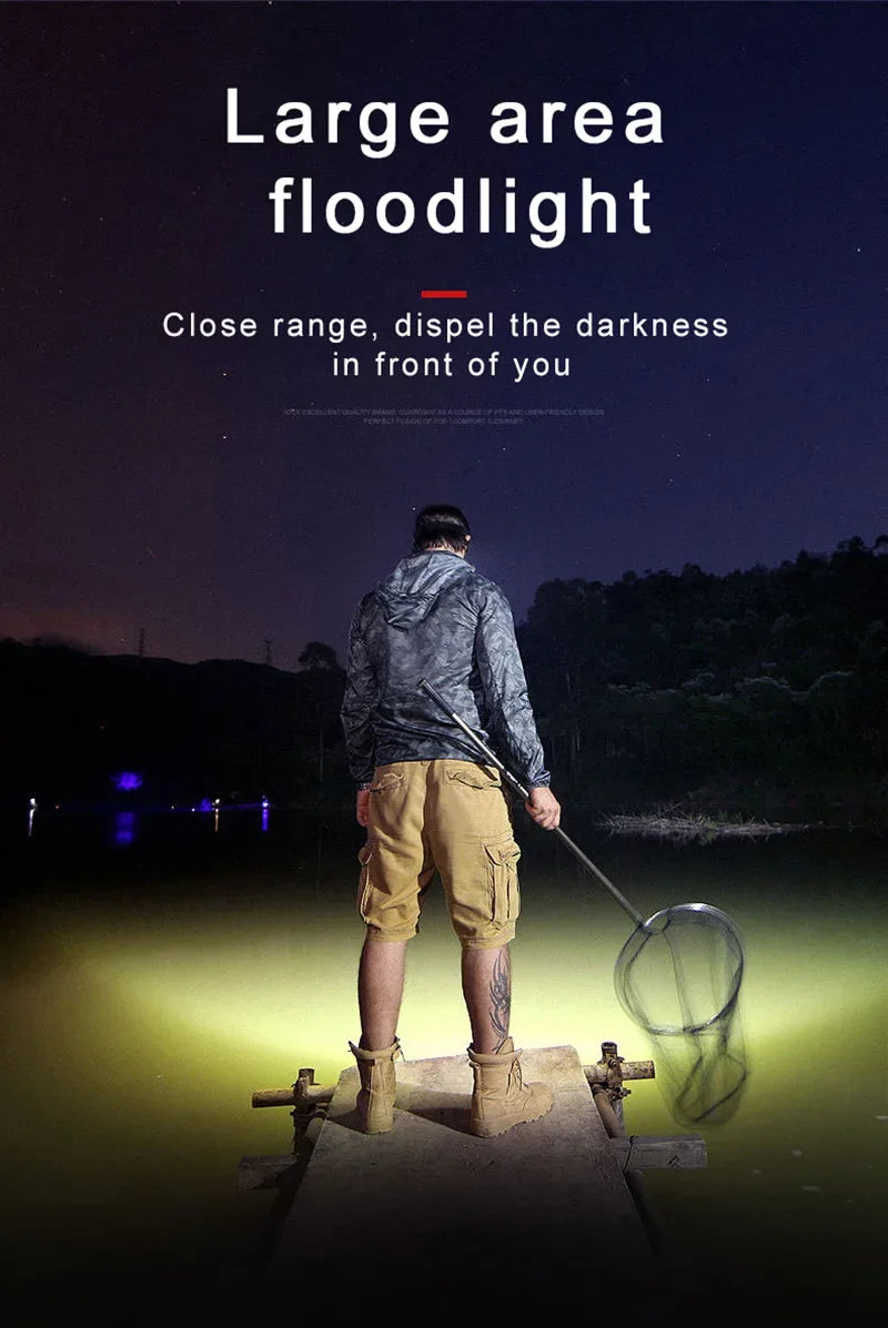 Lampe frontale puissante à 5/11 LED, batterie 18650 intégrée, Rechargeable par USB, lanterne pour Camping en plein air, pêche