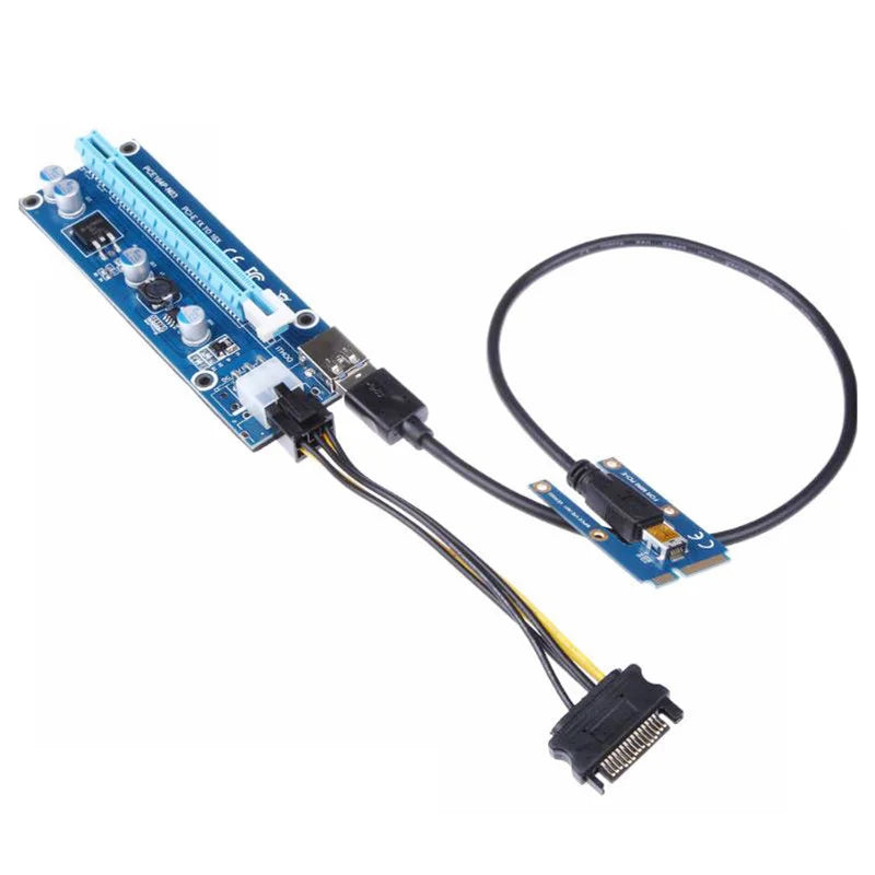 Mini PCIe vers PCI express 16X Riser pour ordinateur portable carte graphique externe EXP GDC BTC Antminer Miner mPCIe vers PCI-e slot carte minière