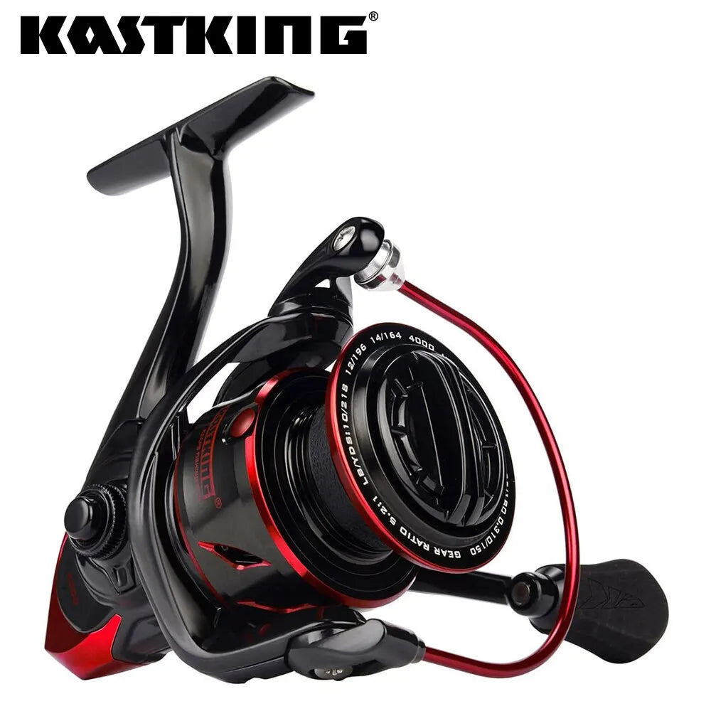 KastKing Sharky III Moulinet de Pêche — 10+1 Roulements, 18 kg Frein, Corps Métal, Eau Douce & Salée