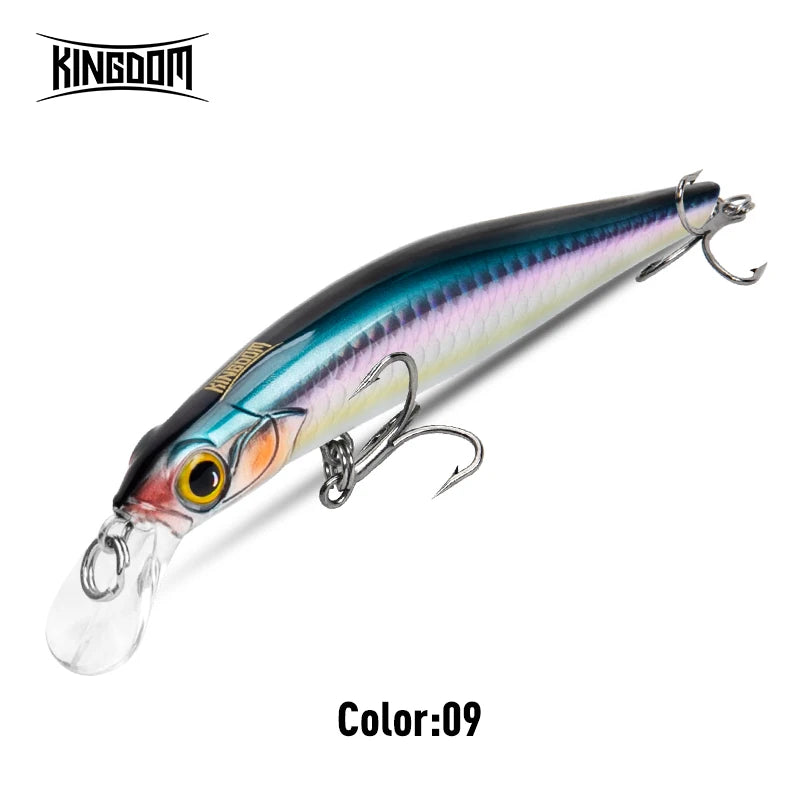Kingdom Kingart coulant méné leurres de pêche 6g 9g 14g 18.6g Jerkbaits   Wobblers d'action réaliste, appâts durs silencieux, bar de mer