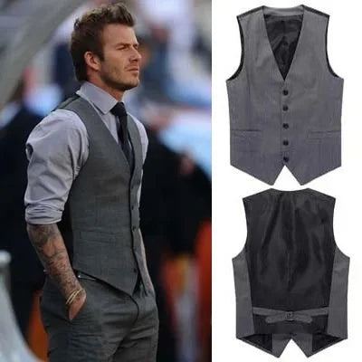 Gilet de costume coréen Slim Fit pour hommes, grande taille, Gilet d'affaires de mariage, Gilet de mode décontracté britannique
