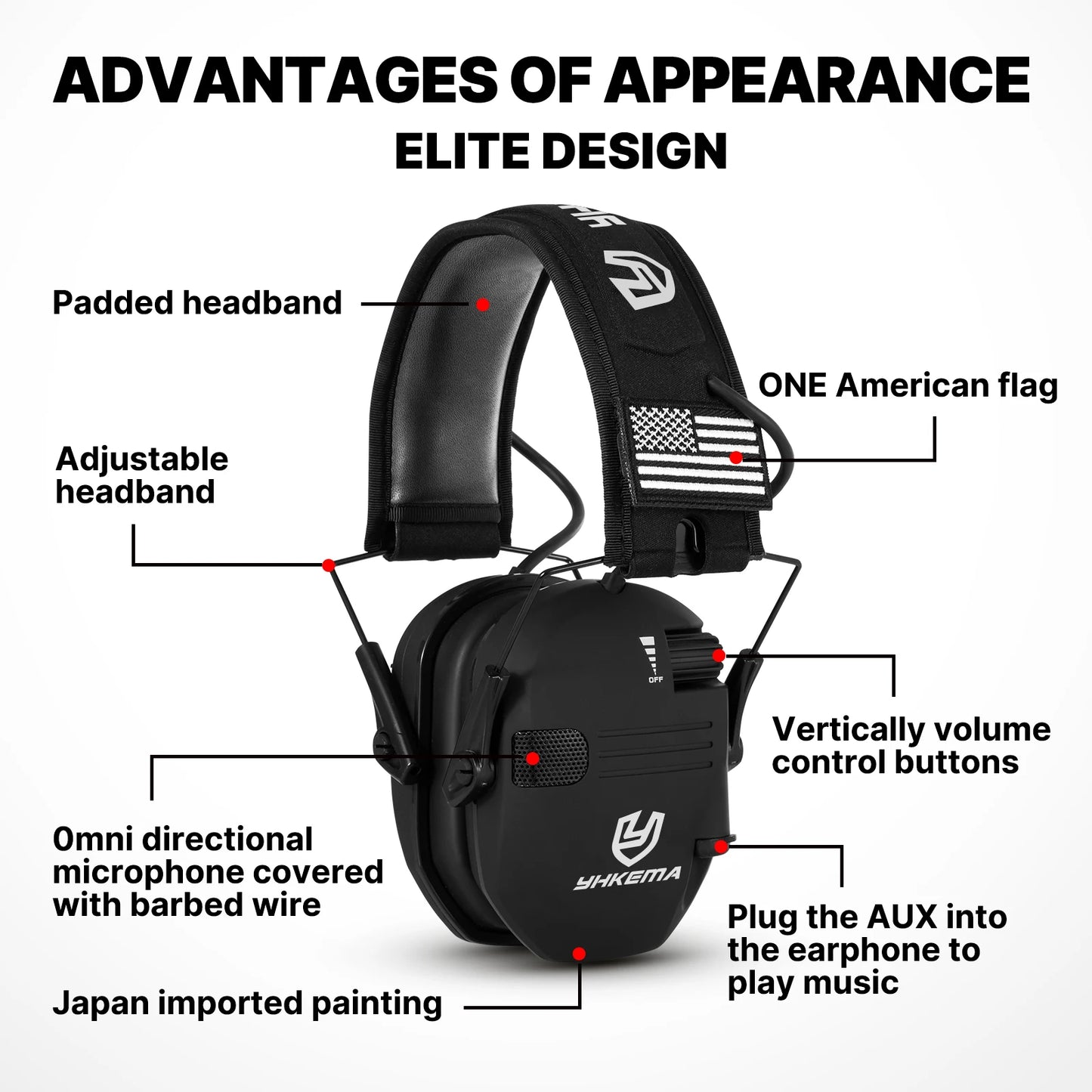 Casque de Protection de sécurité tactique pour Sports de plein air, 23db, Anti-bruit, Impact, Amplification du son, oreille de chasse