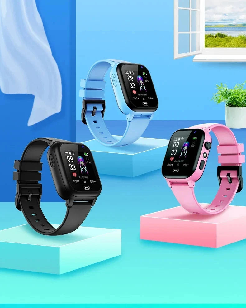 Montre connectée enfants 2026 — SOS, GPS, carte SIM, appel, caméra, étanche, cadeau