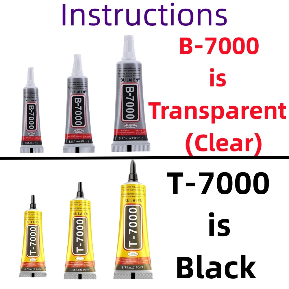 Adhésif transparent pour réparation téléphone — 15ml / 50ml / 110ml, colle universelle verre et plastique, bricolage, applicateur de précision