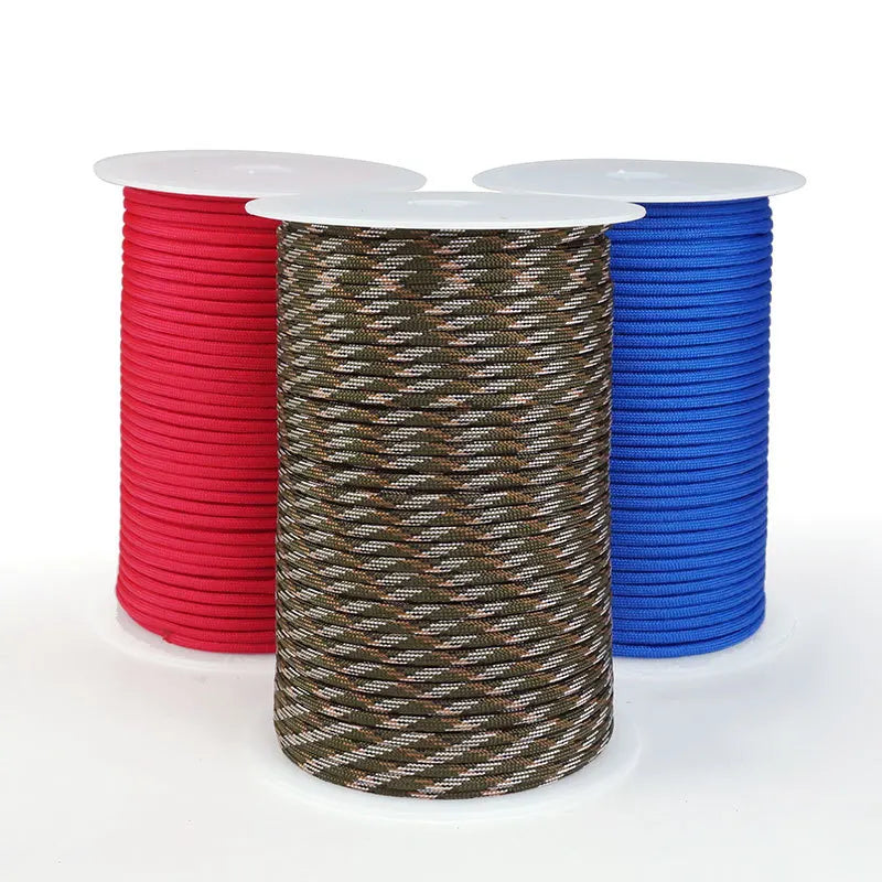 Paracorde 550 à 7 cœurs, 5M/15M/30M, 4mm, cordon de Parachute, kit de corde de survie pour Camping en plein air, parapluie, tente, lanière, corde à linge
