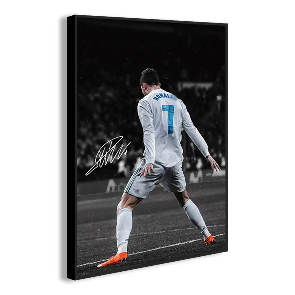 Affiche Toile Star Football — Décoration Murale Moderne Sans Cadre