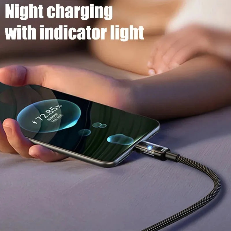 0,25/1/1,5/2M 240W Cable de datos de carga súper rápida USB C PD de nailon con pantalla digital LED, cables de datos de carga rápida USB a Tipo C