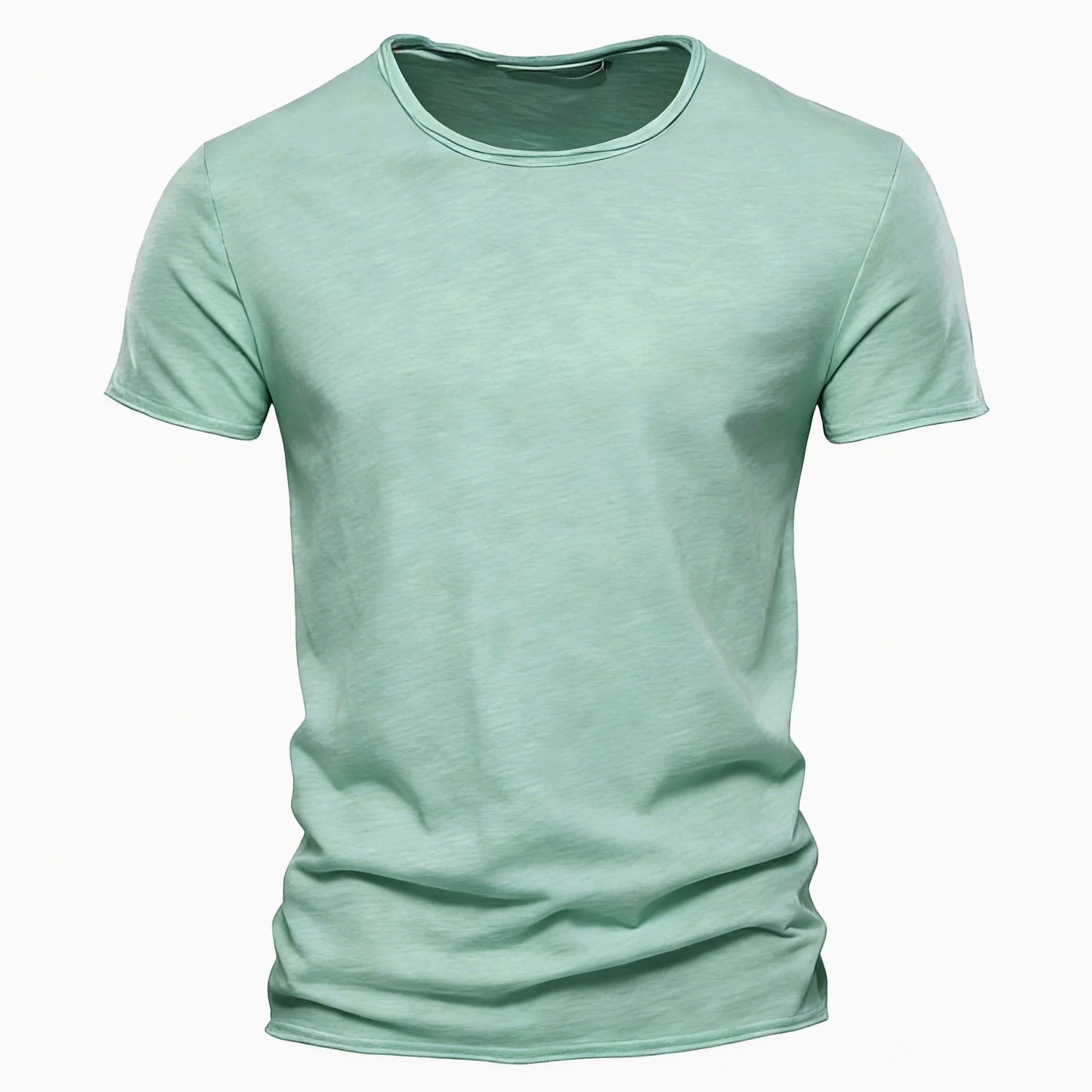 100% coton hommes T-shirt décontracté doux Fitness été mince T-shirts hommes vêtements de maison col rond à manches courtes solide T-shirt pour hommes