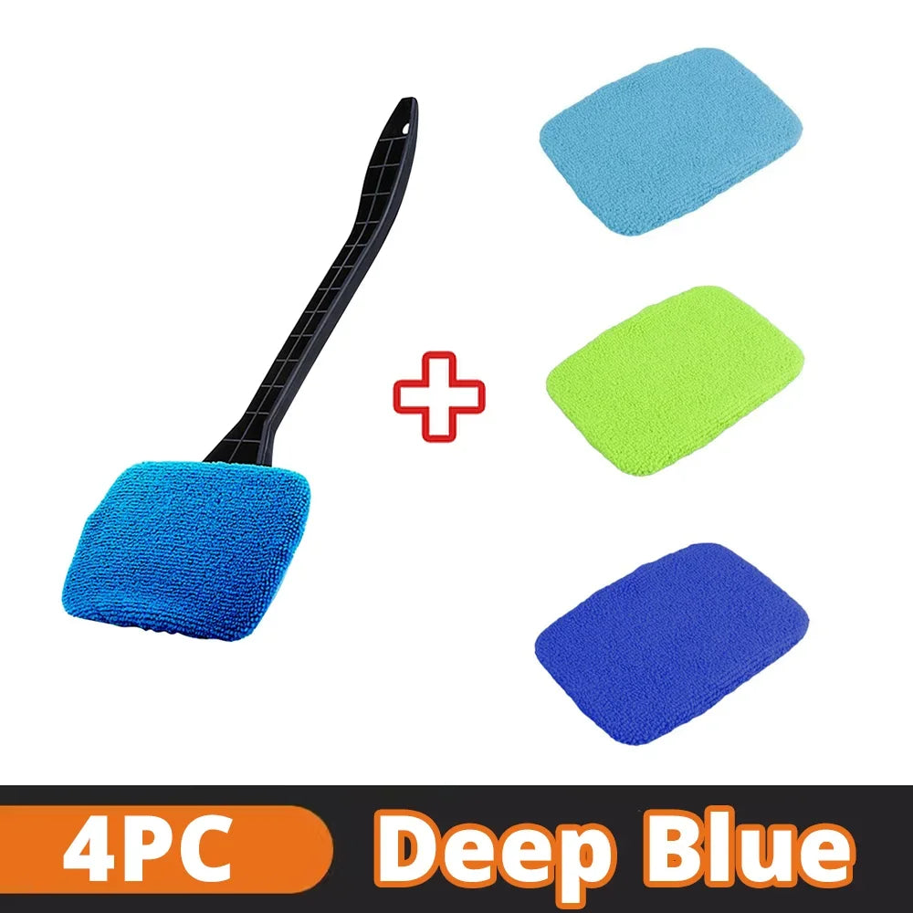 New Car Window Cleaning Brush Kit, Windshield Cleaning Tool, Interior Wiper with Long Handle, Car Accessories