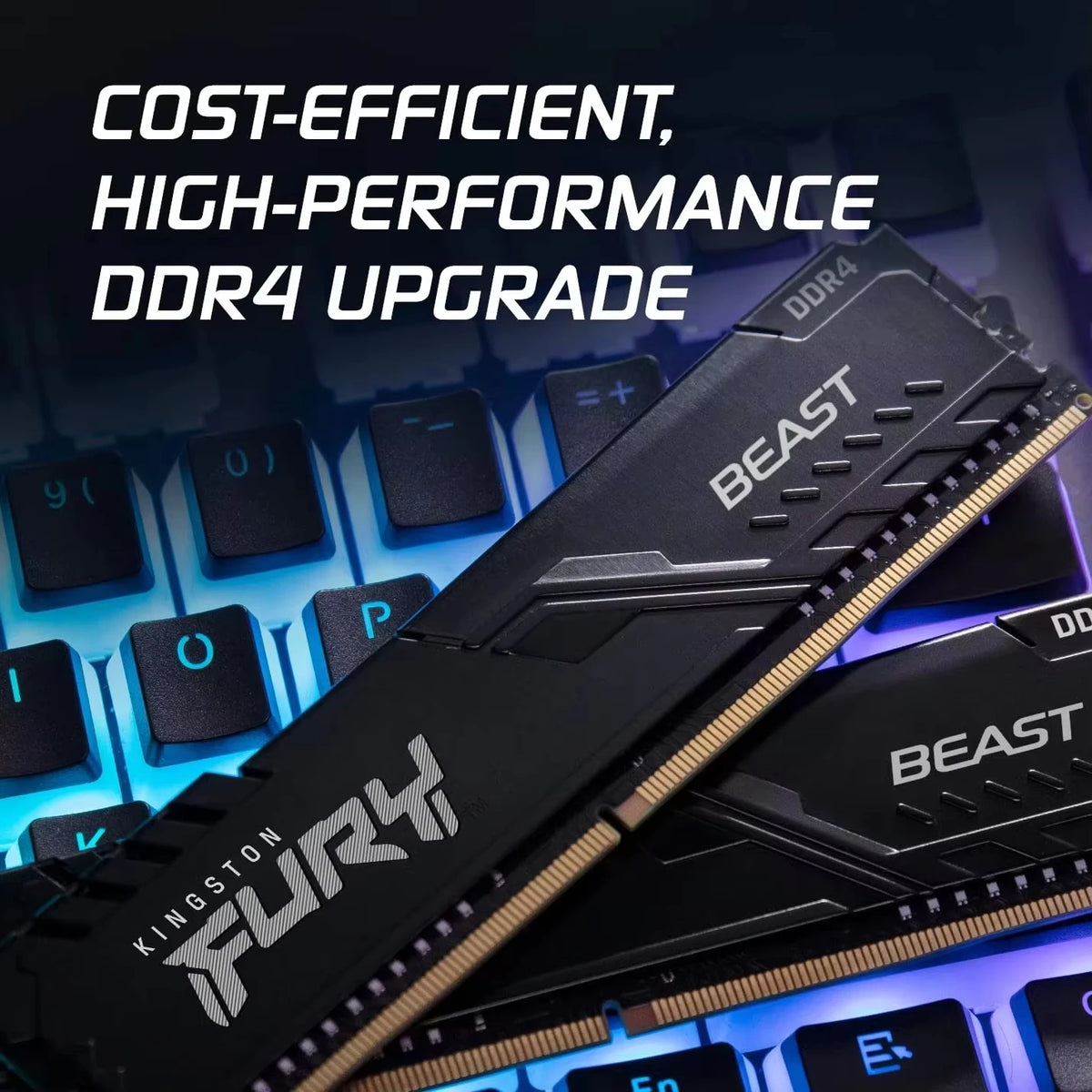 Kingston FURY Beast DDR4 RAM 8 Go 16 Go 32 Go 2400/2666/3200/3600 MHz 288 broches 1,2 V Module de mémoire PC4 pour ordinateur de bureau