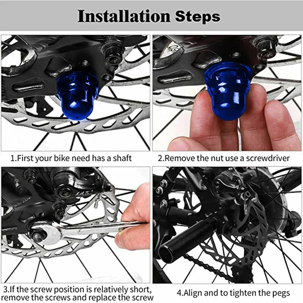 Pedales de aleación de aluminio antideslizantes para BMX, clavijas de bicicleta aptas para ejes de 3 y 8 pulgadas, 1 par