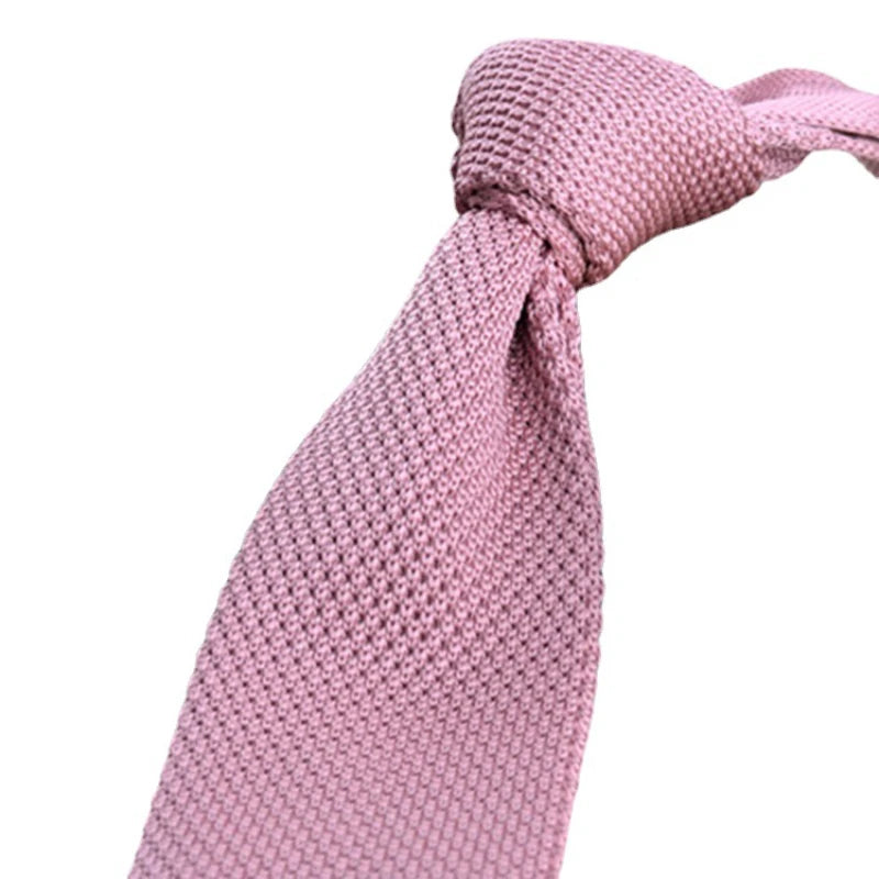Men's Casual British Style Retro Striped Knitted Ties Formal Business Navy Red Brown Handmade Ties Tuxedo Neckties