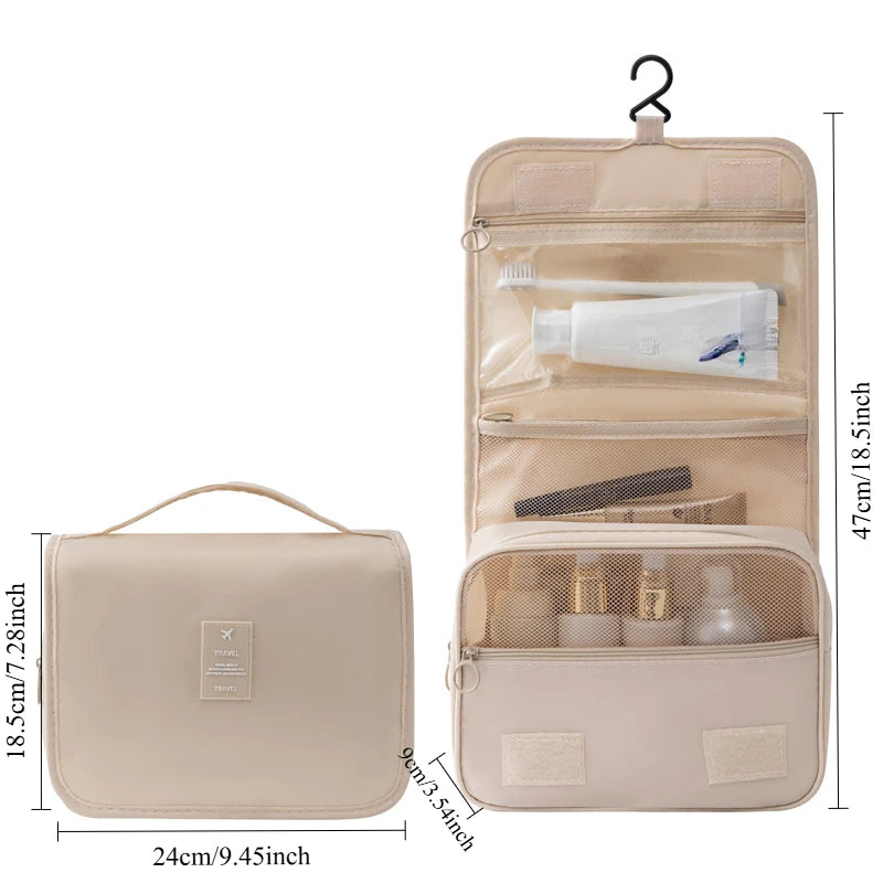 Sac de Maquillage Voyage — Organisateur Toilette Imperméable Crochet Salle de Bain