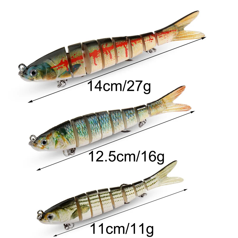 GOBAIT Swimbait 11g 16g 27g leurre multi-joint coulant lent bionique natation Pesca bar triple crochet carpe matériel de pêche appât dur