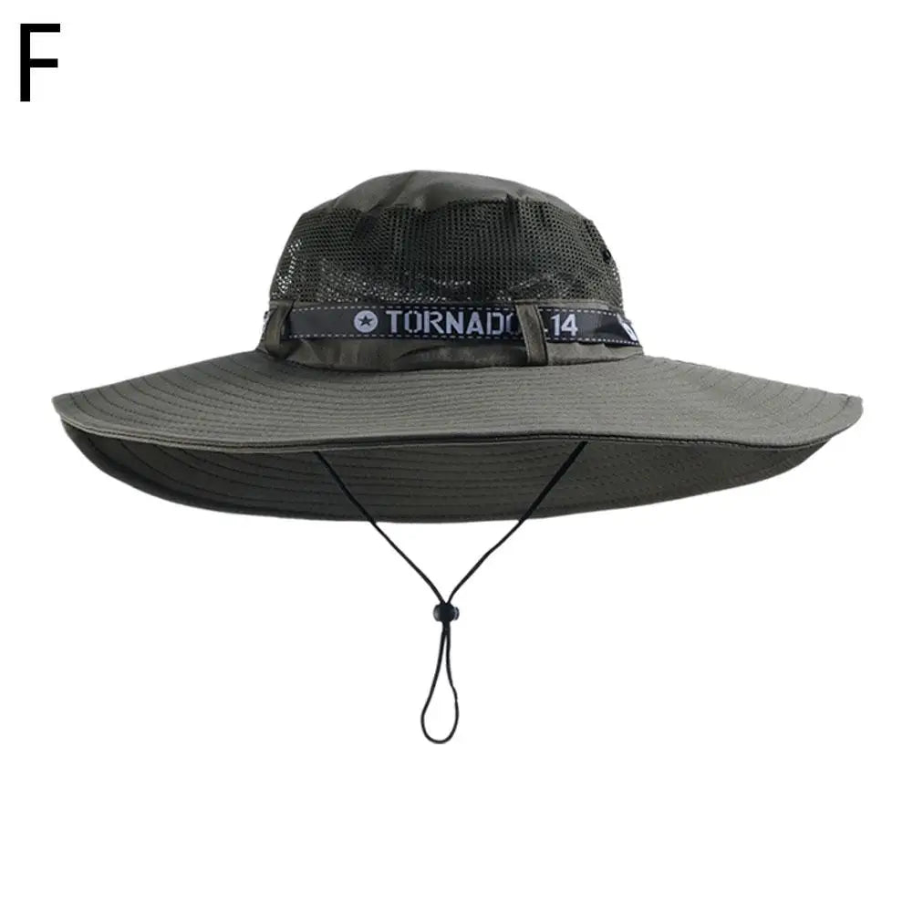 Grand chapeau de soleil d'été pour hommes et femmes, casquette de pêche respirante, Protection contre les UV, chapeau de pêcheur en maille, randonnée en plein air, casquette de plage