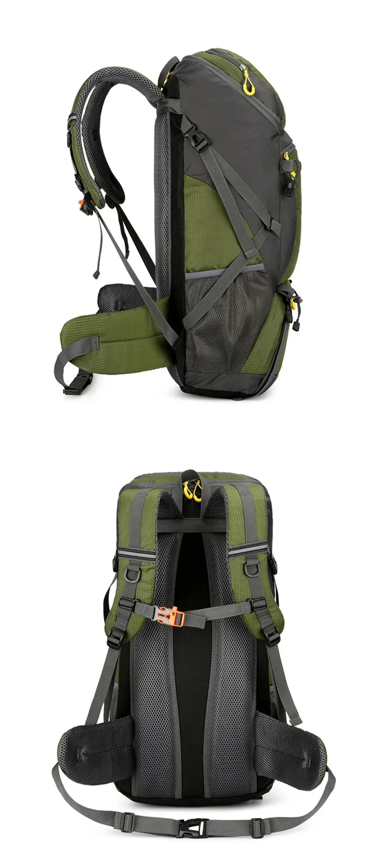 Sac à dos d'escalade en nylon pour homme, sac à dos de camping, sac à dos de randonnée, sports de plein air, canadisme, trekking initié, sac à dos de voyage, 50l