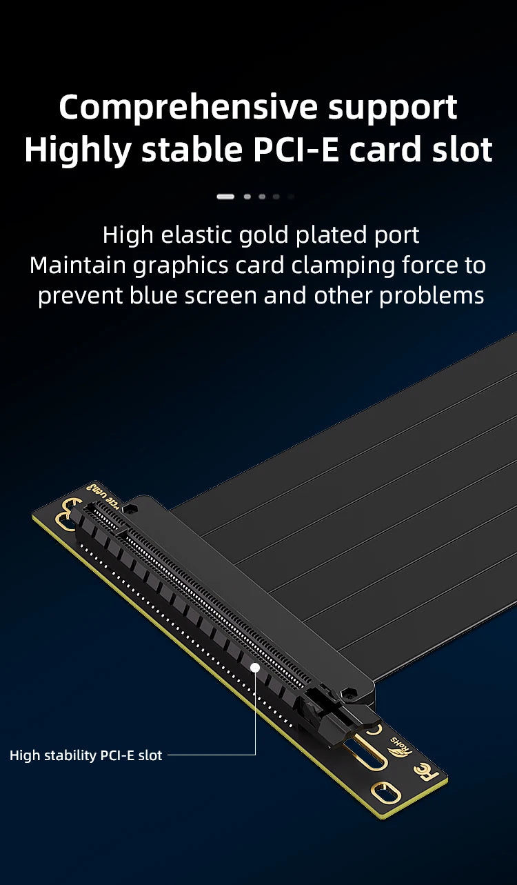 PCIE 3.0 4.0x16 Kit de Support de GPU Vertical universel Riser ATX Matx boîtier VGA carte graphique Support de direction Support