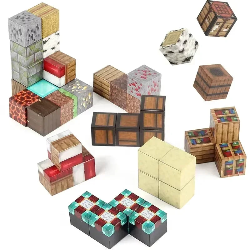 500 Pièces Blocs de Construction Magnétiques Mini Monde — DIY, Puzzle, Jouets Enfants