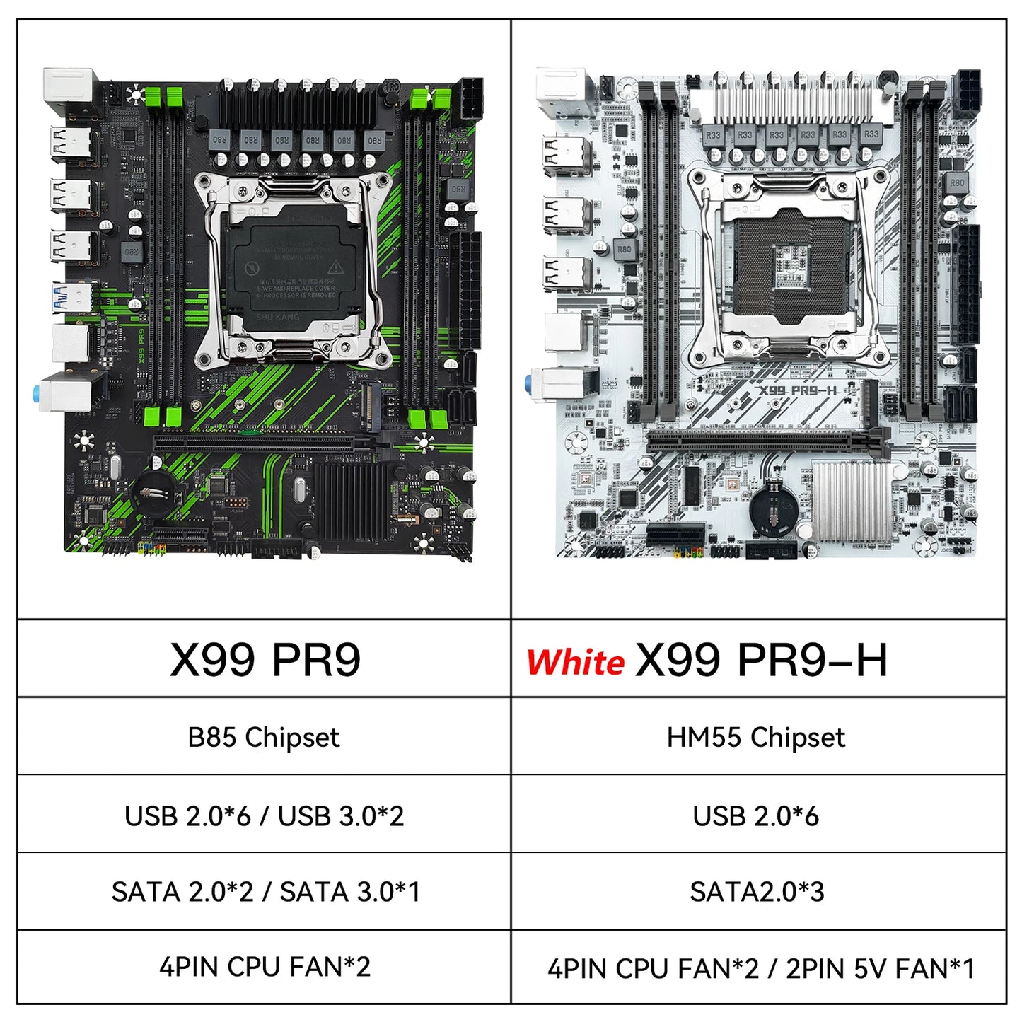 Kit de carte mère MACHINIST White X99, processeur Xeon E5 2640 V4 LGA 2011-3 en option, DDR4 2*8G = 16GB RAM NVME/SATA M.2 PR9-H Combo
