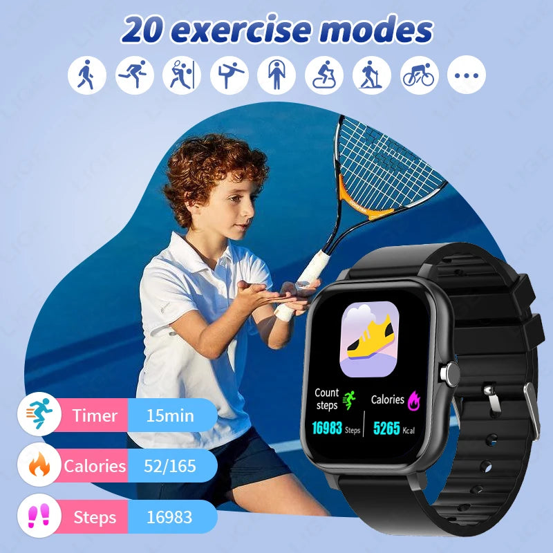 Nuevo reloj inteligente para niños con 20 modos deportivos, podómetro, monitor de sueño, reloj deportivo para niños, regalo de cumpleaños, juguete de regalo para niñas y niños