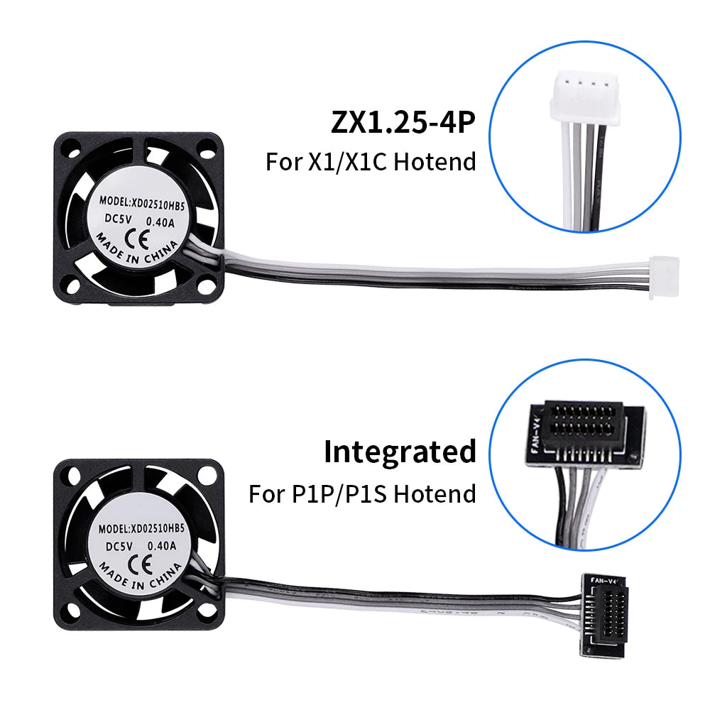 2510 ventilateur pour Bambu Lab X1/P1 A1 ventilateur de refroidissement Hotend avec câble ventilateur de refroidissement rapide pour Bambu X1C P1S P1P A1 A1 Mini imprimante 3D