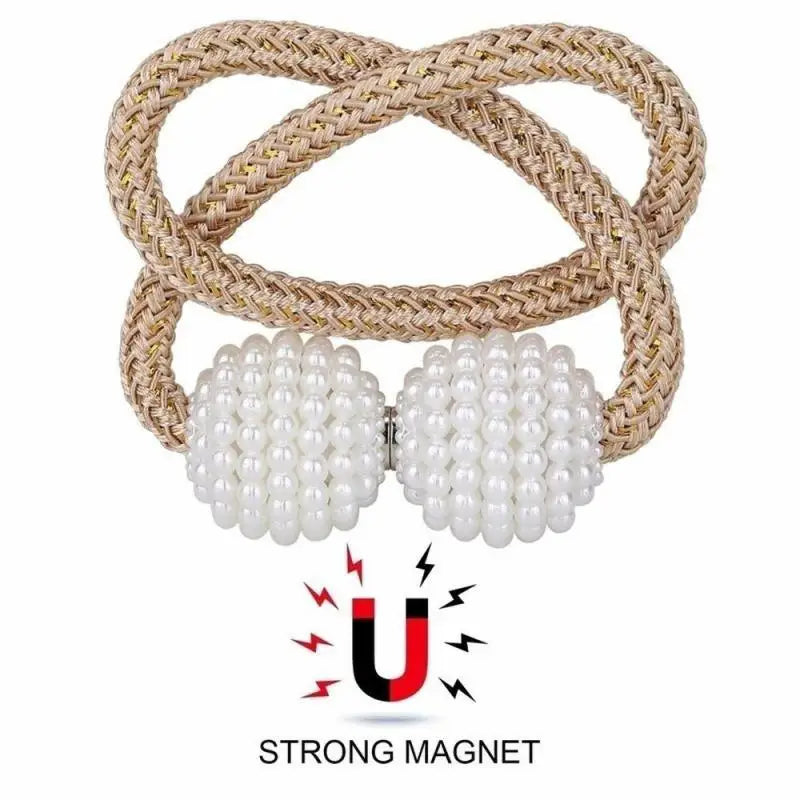 2/4 pièces perle magnétique rideau pince porte-rideau cravate boucle Clips suspendus boule boucle cravate arrière rideau décor accessoires