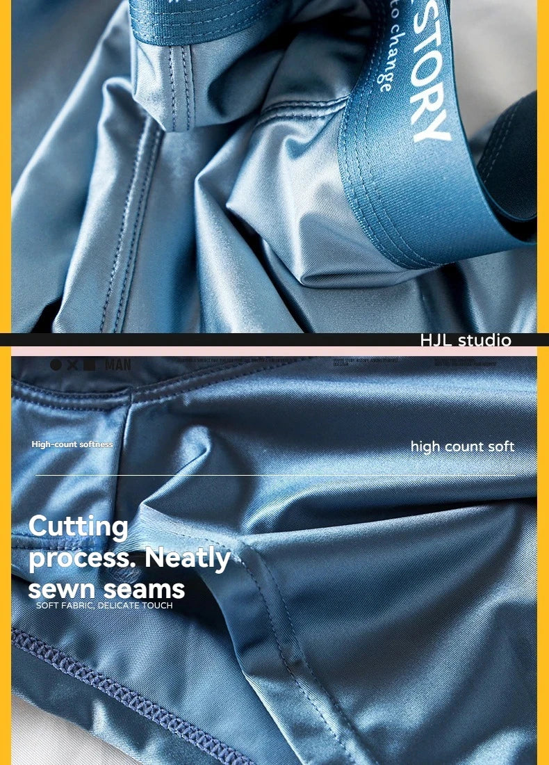Boxer Satin Soie Homme — Respirant, Mince & Sans Couture