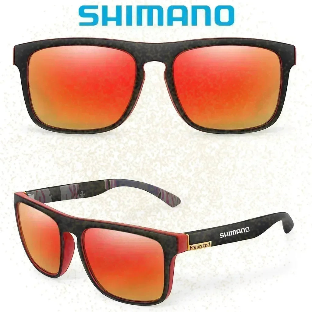 Lunettes de soleil polarisées Shimano, protection UV400 pour hommes et femmes, pour la chasse, la pêche, la conduite, le vélo, avec boîte en option