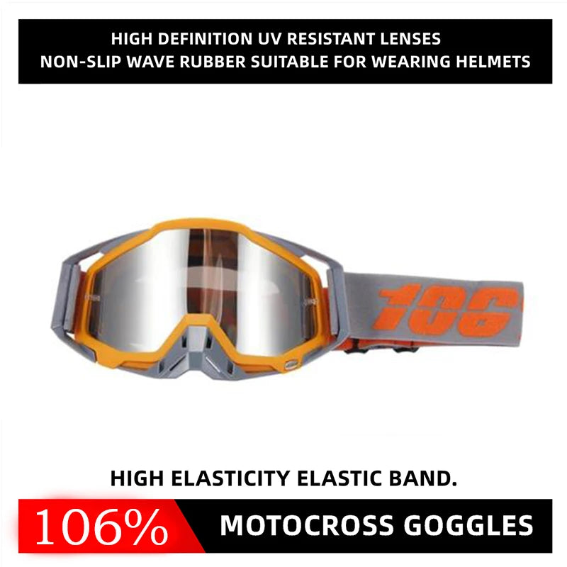 Gafas de sol para motocross, gafas de sol resistentes al viento e inastillables para ATV, RL y deportes todoterreno