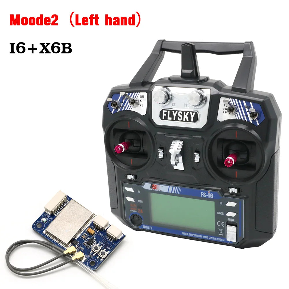 Transmisor FLYSKY FS-i6 I6 2.4G 6CH Control Remoto de Radio con Receptor iA6 iA6B X6B A8S R6B iA10B FS2A para Avión RC Drone