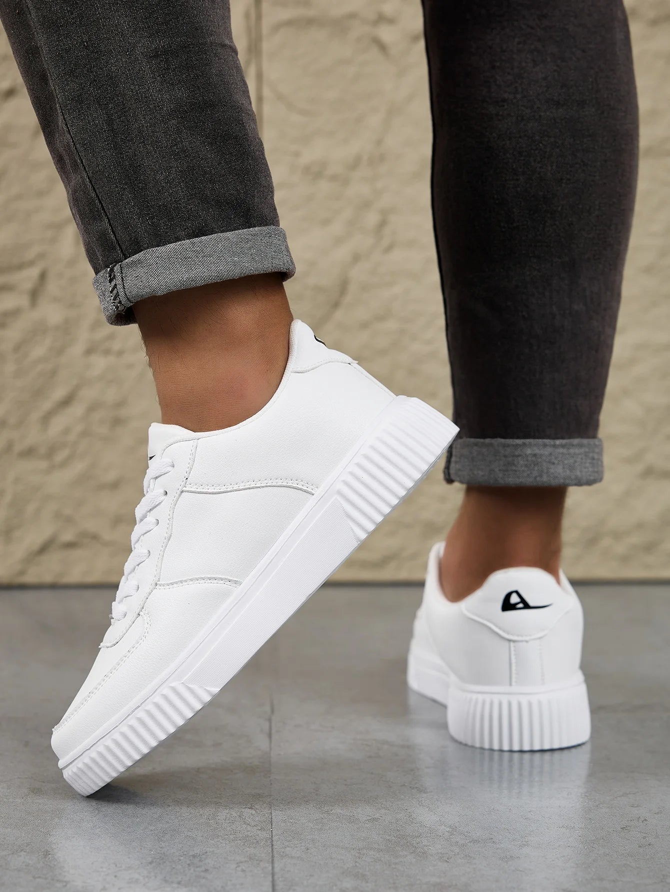 Baskets en Cuir Blanc Homme — Mode Respirant & Confort Quotidien