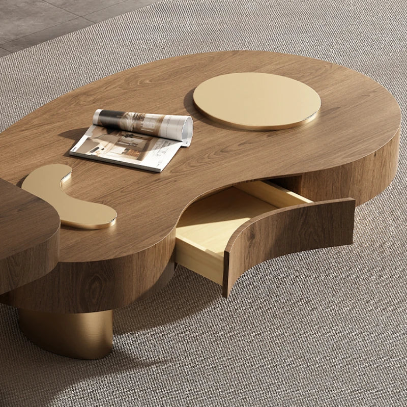 Tables basses modernes en noyer — style européen, salon, milieu du siècle, meubles maison
