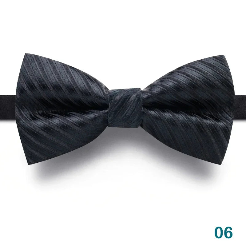 Nœud Papillon Homme Mariage Réglable Classique — Noir Double Cravate Cadeau Affaires