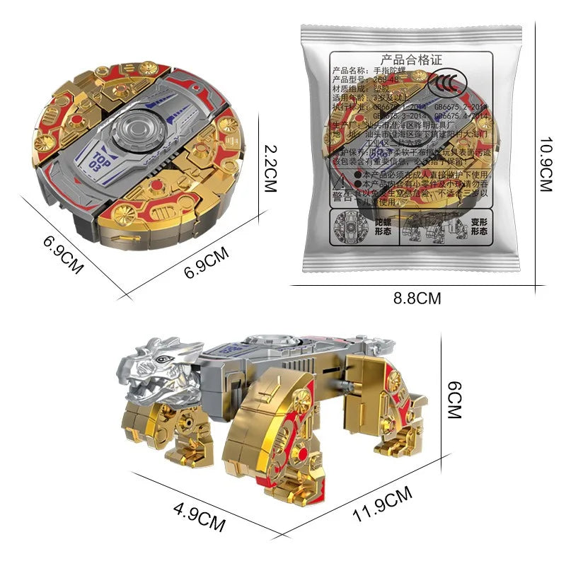 Giroscopio giratorio de descompresión creativa, resistente a las caídas, robot de deformación mecánica, juguete para niños, regalo para niño, nueva colección