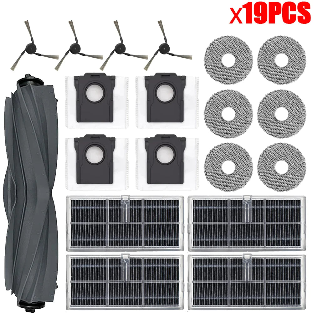 Accessories for Dreame L40 Ultra / X40 Ultra Robot Vacuum Cleaner, Dust Bags, Mop Pads, Main Side Brushes, Cloths, HEPA Filters, Spare Parts