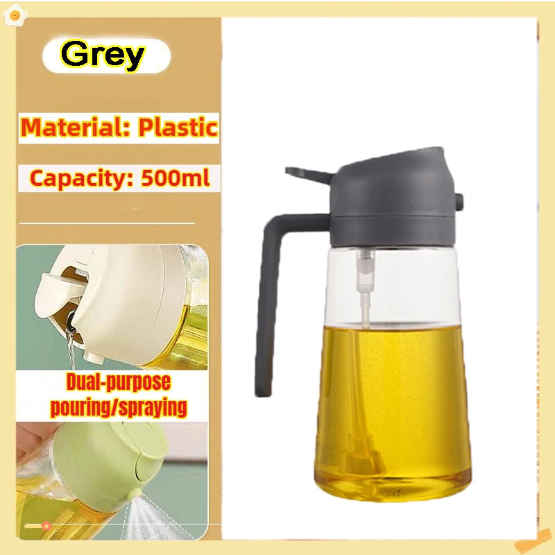 Bouteille de pulvérisation d'huile d'olive pour barbecue, pulvérisateur d'huile d'olive en plastique, bouteille vide, bouteille de vinaigre ou brosse à huile, 200/300/500ml