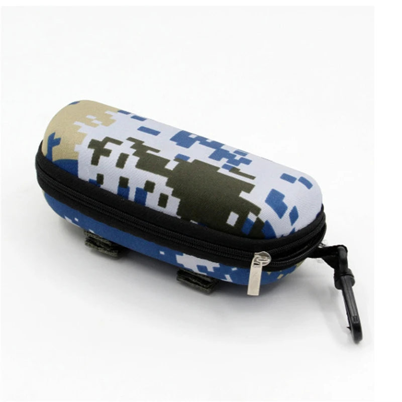 Étui à lunettes de Camouflage, boîte à fermeture éclair pour Sports de plein air, étui épais Anti-stress pour lunettes de soleil, boîte de rangement militaire Portable pour lunettes