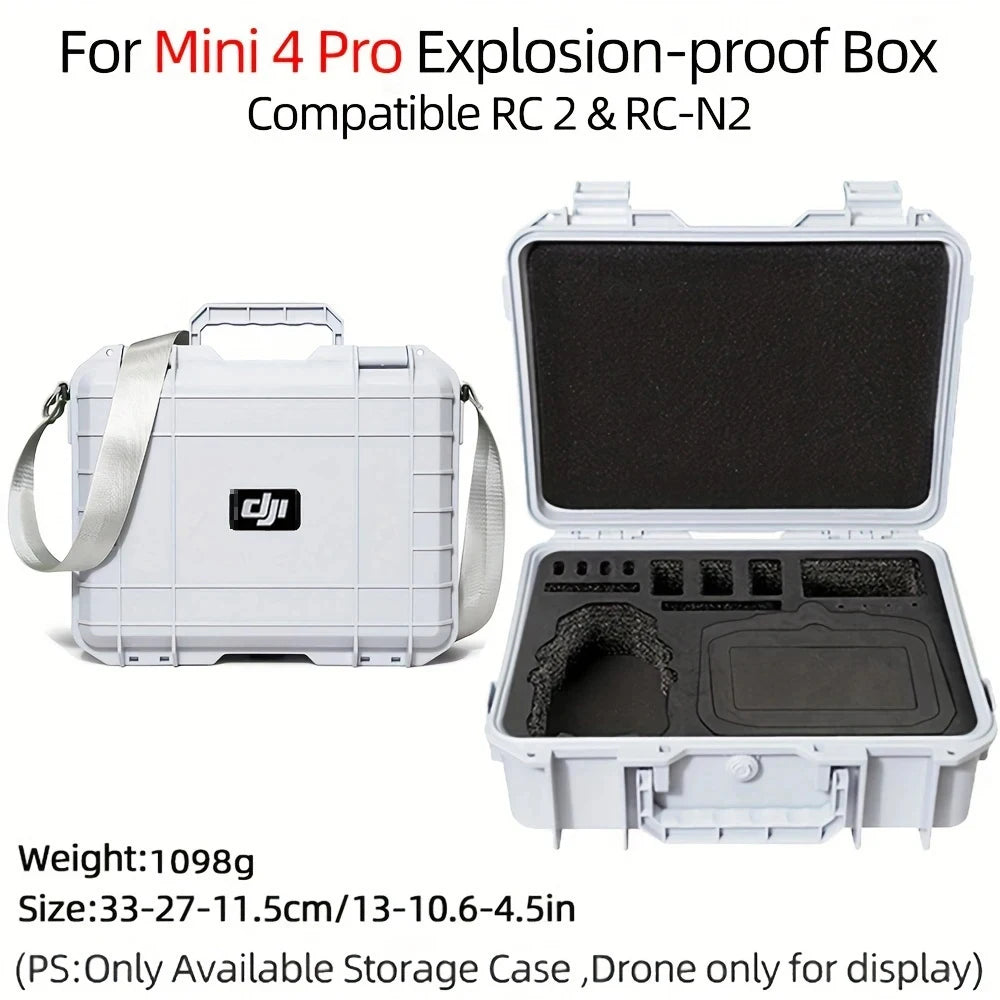 For DJI Mini 3/4Pro Case Mini 4 Pro Explosion-proof Case Mini 4 Pro Portable Bag Waterproof Hard Shell Large Capacity Case