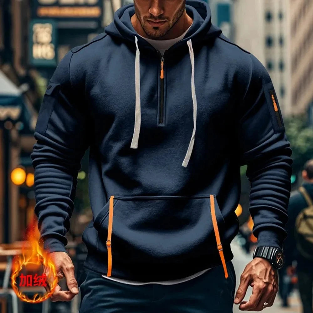 Sudadera con capucha y cremallera Honda para entusiastas de los deportes al aire libre 2025, nueva moda para hombre y mujer, bolsillo con media cremallera, sudadera con capucha para primavera y otoño