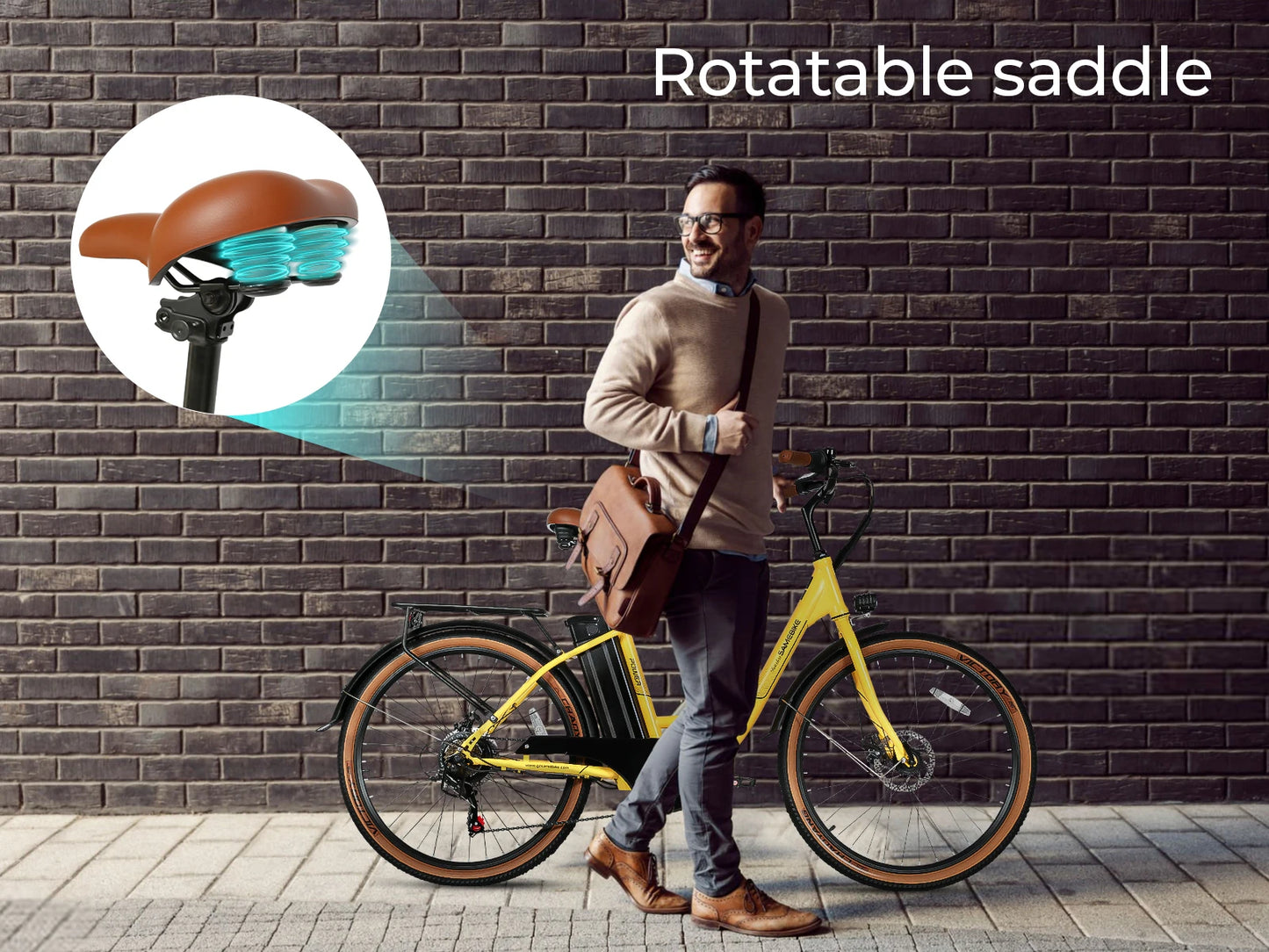 Vélo Électrique Léger 350W 36V 10,4AH — 30 km/h Déplacement Ville Adulte
