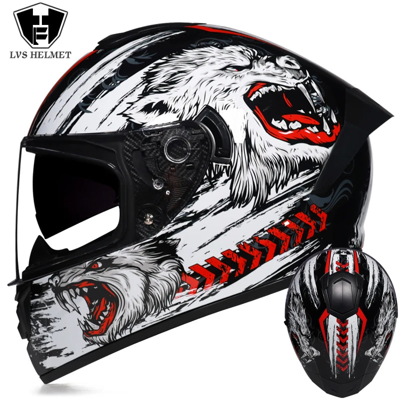 Casques de moto pour hommes et tenue de femme casques de Locomotive à Double lentille Cascos Para Capacete Da Motocicleta
