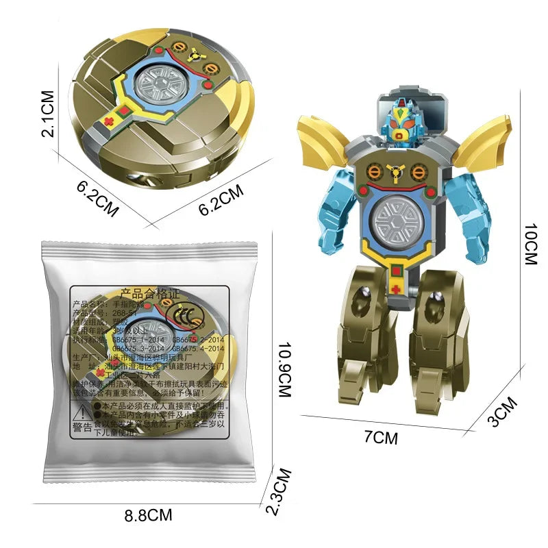 Giroscopio giratorio de descompresión creativa, resistente a las caídas, robot de deformación mecánica, juguete para niños, regalo para niño, nueva colección