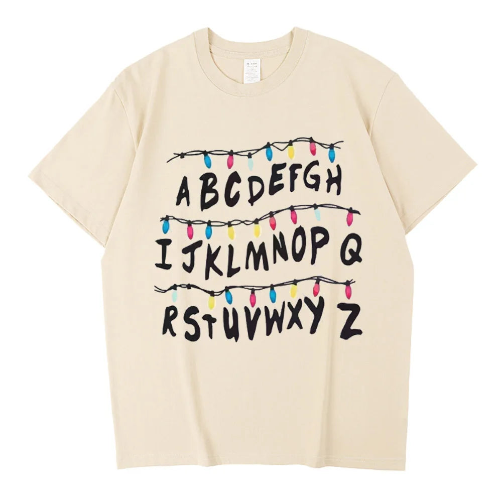 T-shirt imprimé graphique monstre gothique — vintage, coton, décontracté, été 2026