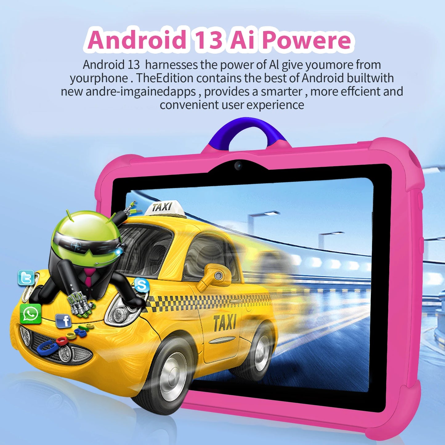 Nouveau modèle de dessin animé enfants tablette 7 pouces Quad Core 4GB RAM 64GB ROM Android apprentissage jeux éducatifs tablettes cadeaux pour enfants
