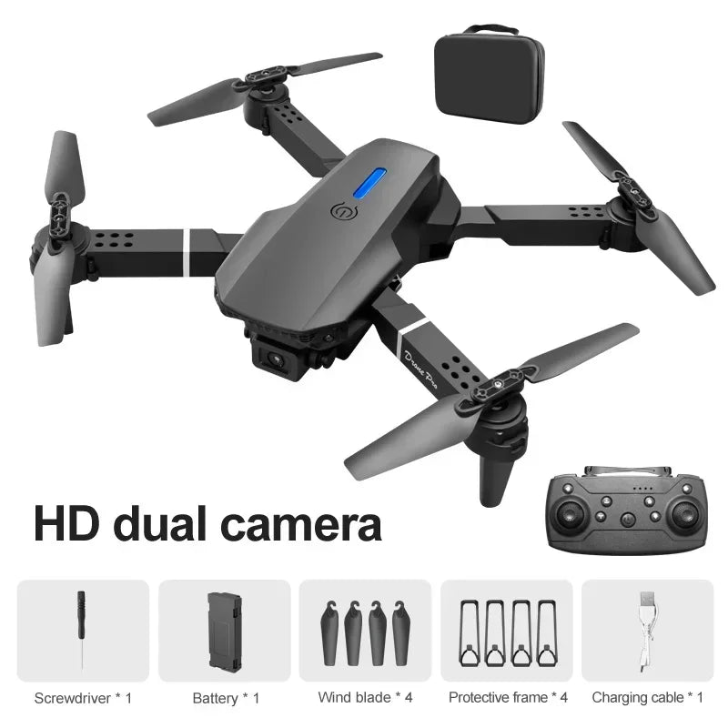 Nouveau Drone E88 Pro RC 4K professionnel avec caméra double HD grand Angle 1080P pliable quadrirotor WIFI FPV maintien en hauteur